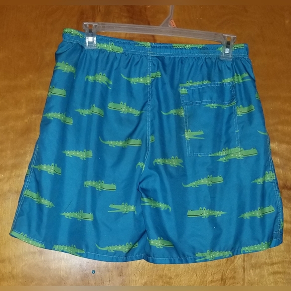 Men's Swimming Trunks/Short Blue w/ Green Gators Size XXXL - Picture 3 of 3